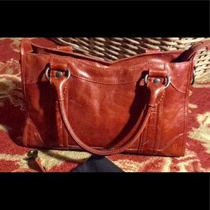 FRYE Mellisa Red Clay Satchel
